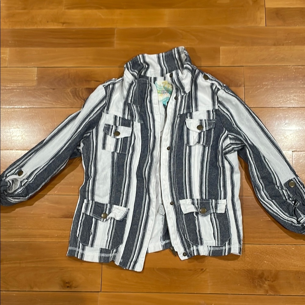 C&C California Black and White Jean Jacket